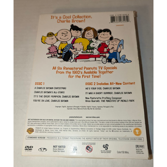 Peanuts 1960s Collection DVD, 2009 2-Disc Set Like New Charlie Brown TV Specials - Picture 11 of 11